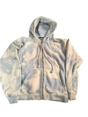 Brandy Melville Zip Up Hoodie Blue White S/M